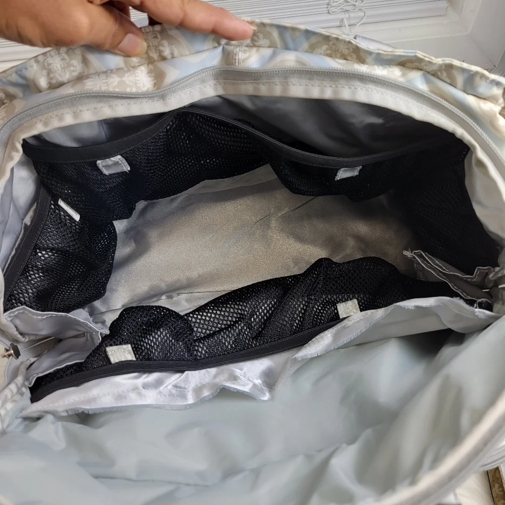 Ju.Ju-Be large travel diaper bag padded multipocket coated antigerm washable